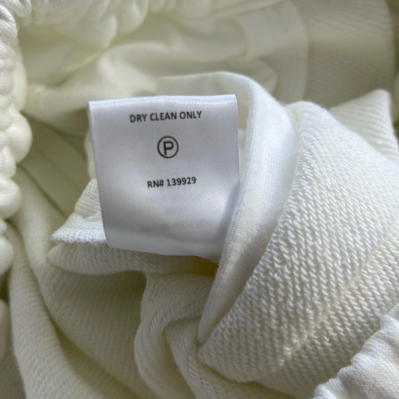 Adam Lippes Franger Bonnie Pleated French Terry Ivory Joggers Size XXS - Picture 12 of 13